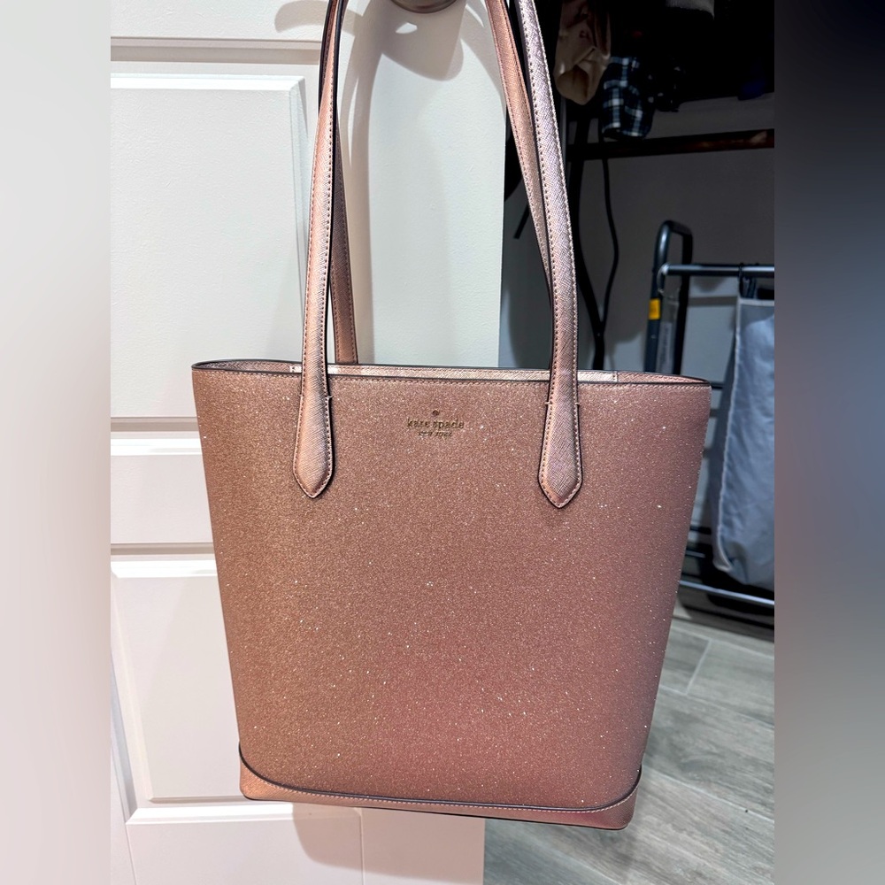 Large pink glitter Kate spade purse